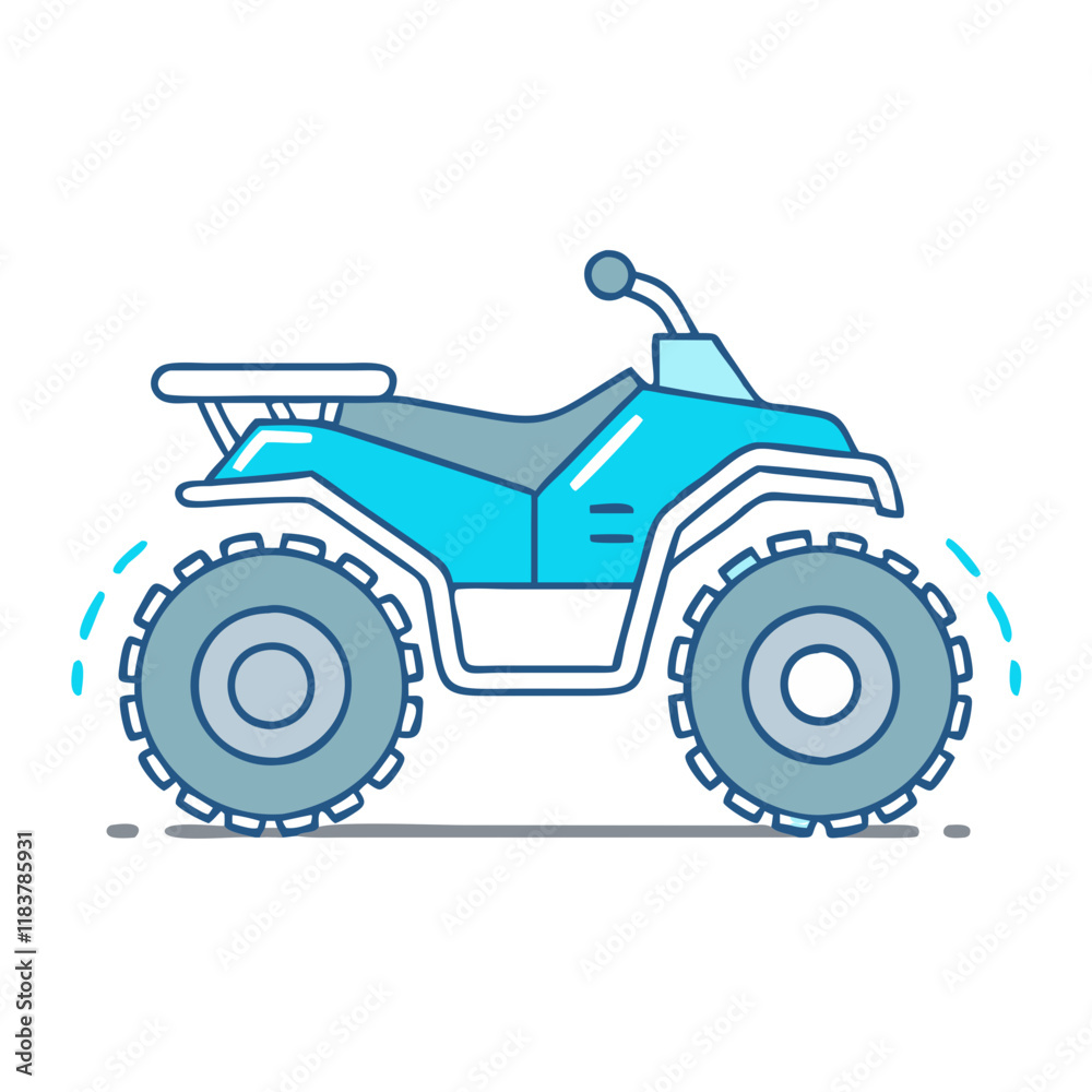 Obraz premium atv all terrain vector icon, vehicles vector illustration - simple illustration of atv all terrain perfect for logos, and vehicles-themed designs.
