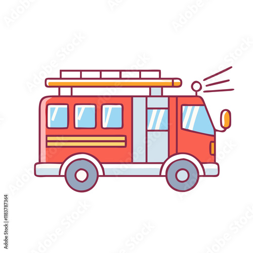 fire engine vector icon, vehicles vector illustration - simple illustration of fire engine perfect for logos, and vehicles-themed designs.