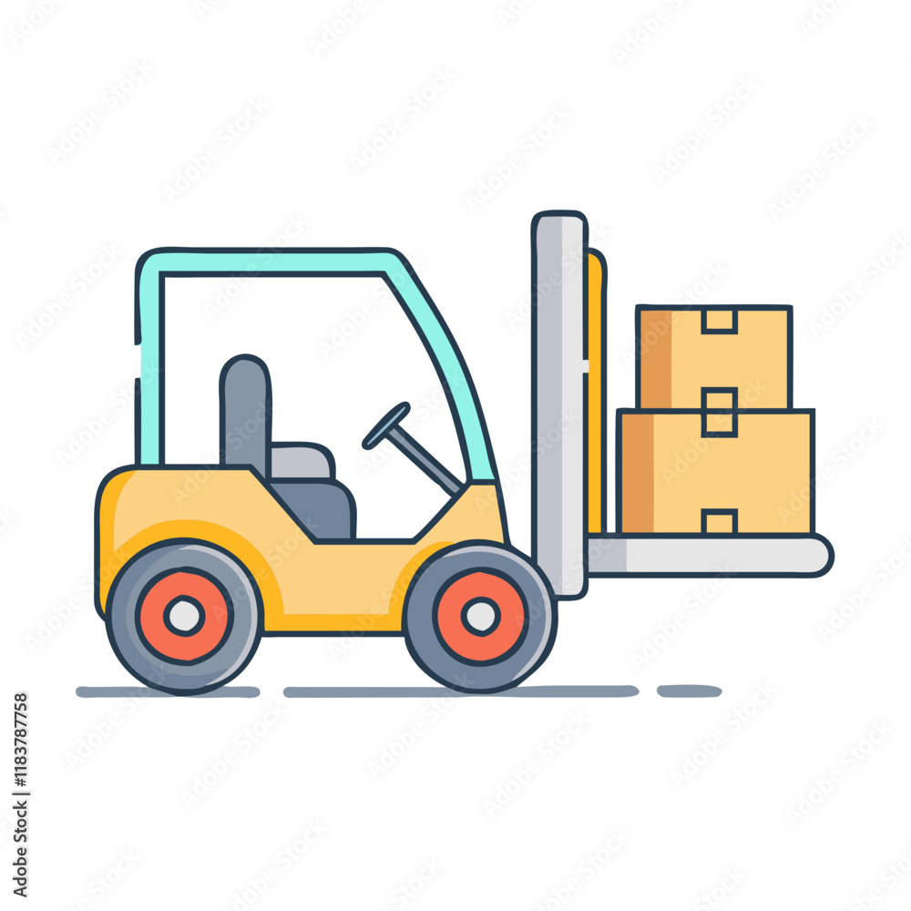 forklift vector icon, vehicles vector illustration - simple illustration of forklift perfect for logos, and vehicles-themed designs. forklift vector icon, vehicles vector illustration - simple illustration of forklift perfect for logos, and vehicles-themed designs.