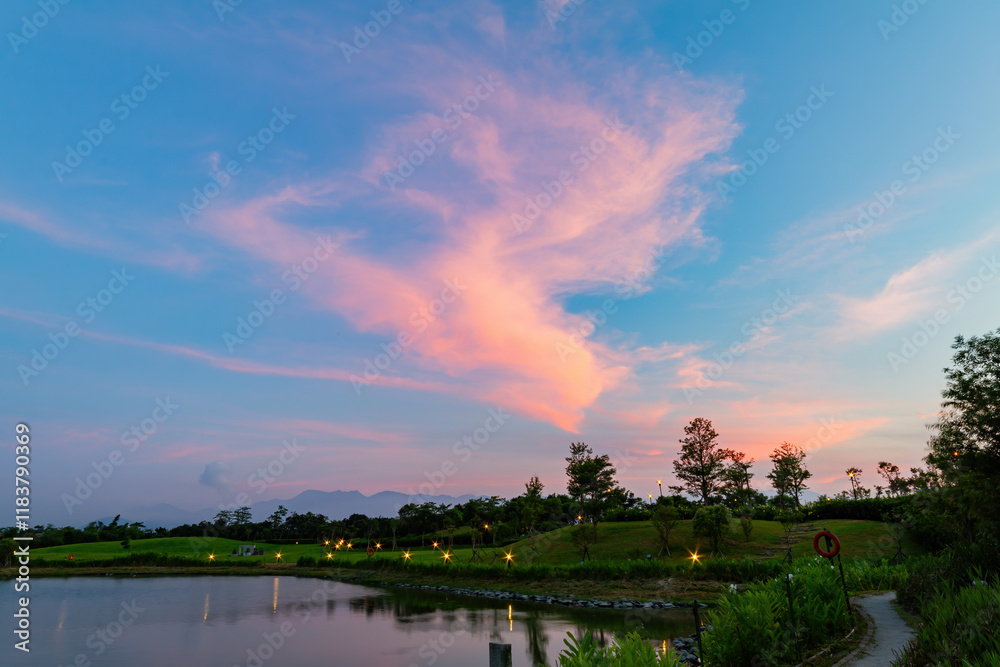 Beautiful landscape and building around the National Center for Traditional Arts