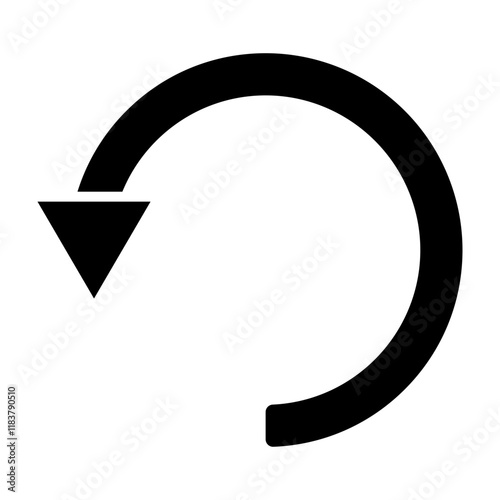 Rotate Glyph Icon Design