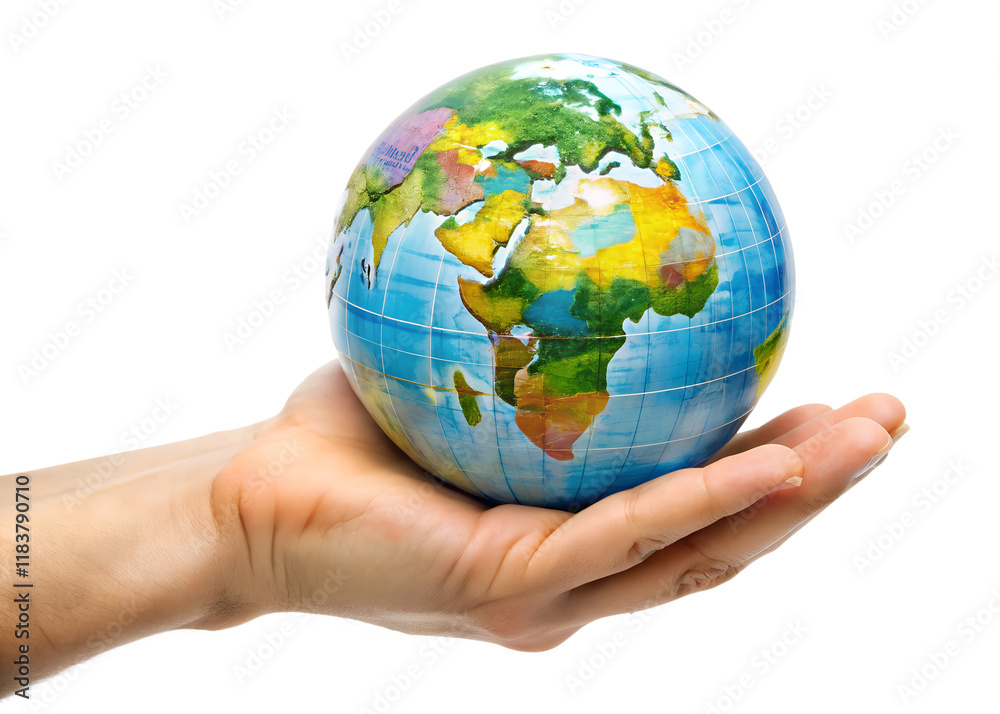 Global Responsibility: A hand gently cradles a miniature Earth globe, symbolizing environmental care, global interconnectedness, or international business. Global Responsibility: A hand gently cradles a miniature Earth globe, symbolizing environmental care, global interconnectedness, or international business.