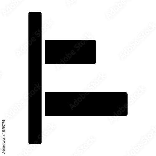 Horizontal Left Align Glyph Icon Design
