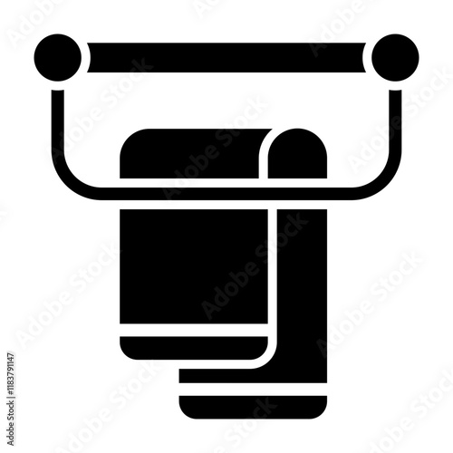 Towel Rack Glyph Icon Design