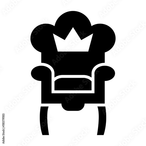Throne Glyph Icon Design