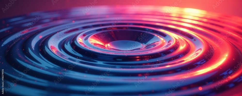 Abstract concentric circles, quarter view, inverted ripple effect, surface, shadow, graphic Abstract concentric circles, quarter view, inverted ripple effect, surface, shadow, graphic