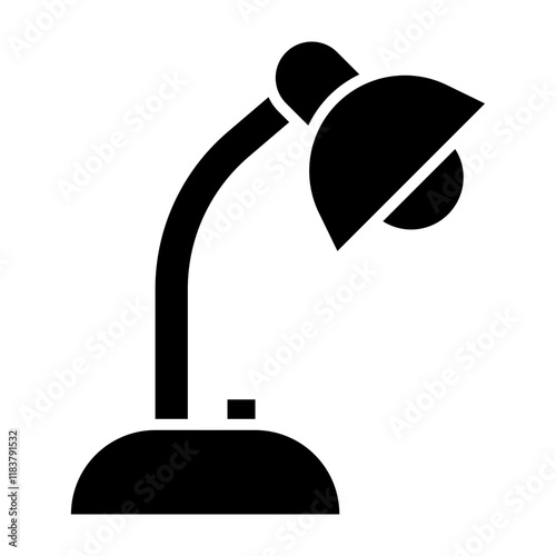 Desk Lamp Glyph Icon Design