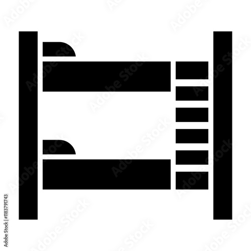 Bunk Bed Glyph Icon Design