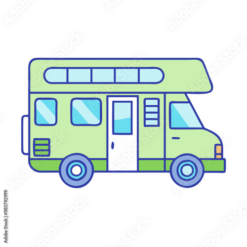 motorhome vector icon, vehicles vector illustration - simple illustration of motorhome perfect for logos, and vehicles-themed designs.