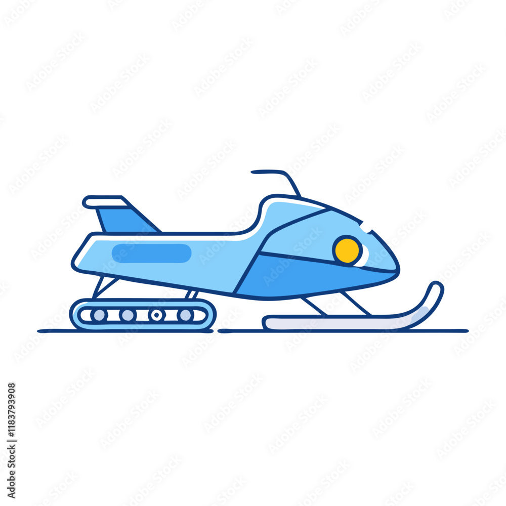 Fototapeta premium snowmobile vector icon, vehicles vector illustration - simple illustration of snowmobile perfect for logos, and vehicles-themed designs.
