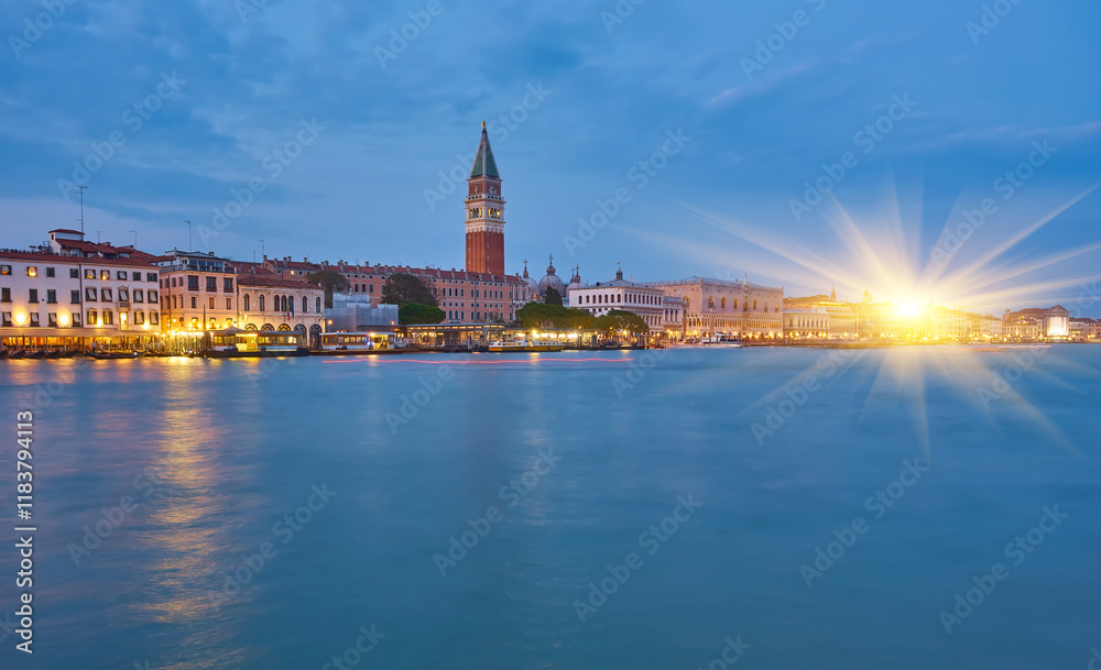 San Marco and Palace Ducate at sunset, Venice San Marco and Palace Ducate at sunset, Venice