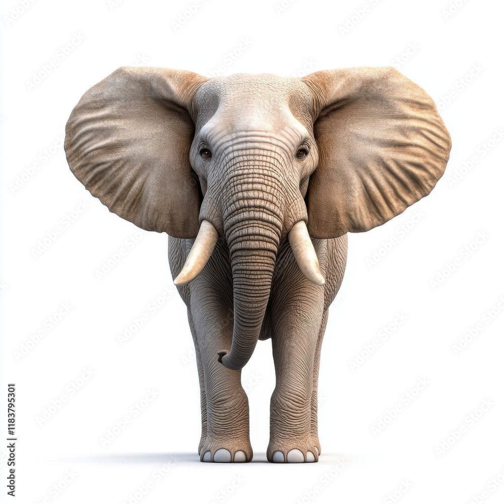Fototapeta premium African Elephant: A Gentle Giant's Gaze