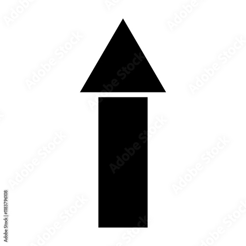 Up Arrow Glyph Icon Design