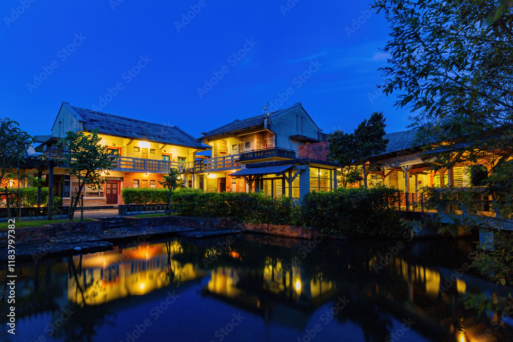 Beautiful landscape and building around the National Center for Traditional Arts