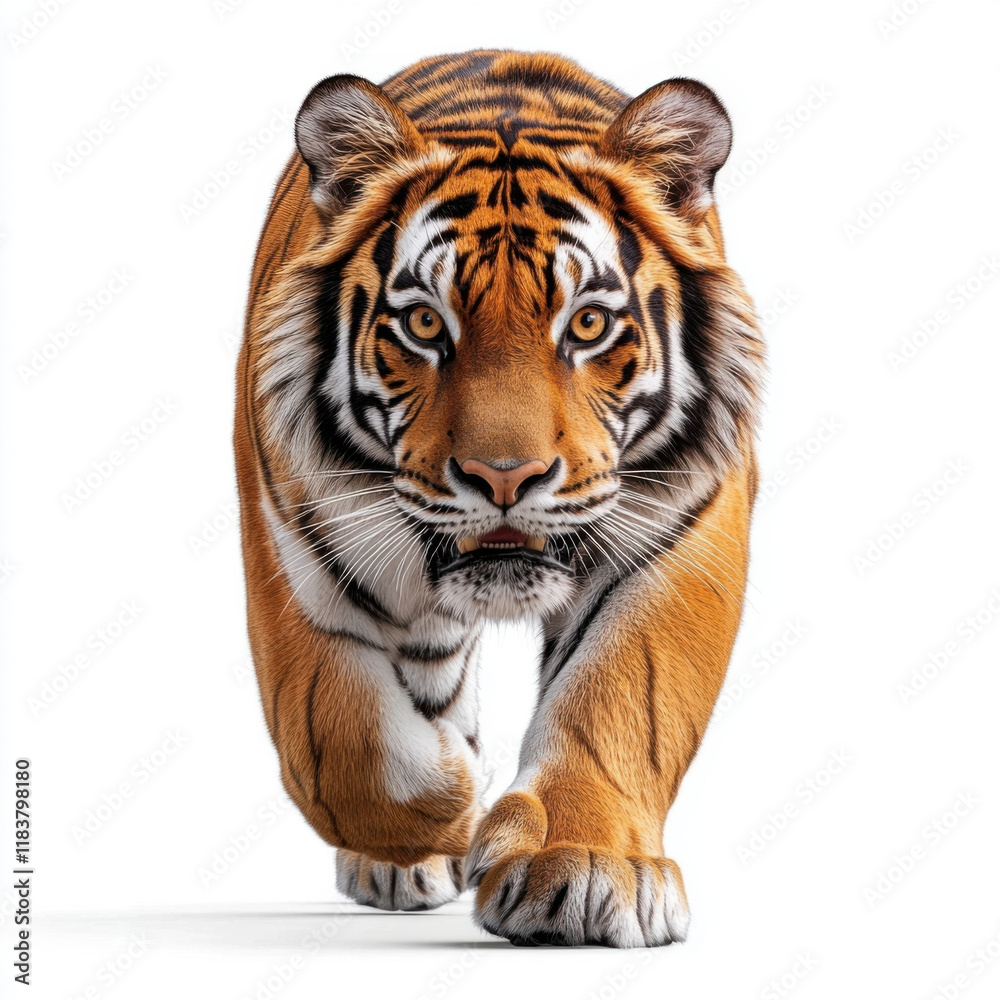 Fototapeta premium Striking Tiger Portrait: A Majestic Close-Up