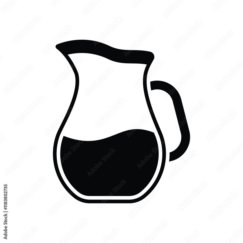water pitcher icon vector design template simple and clean
