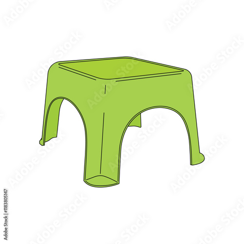 kids drawing vector illustration step stool cartoon isolated