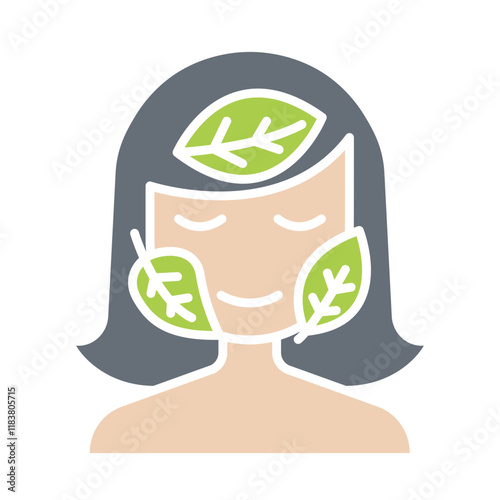 Herbal face mask icon