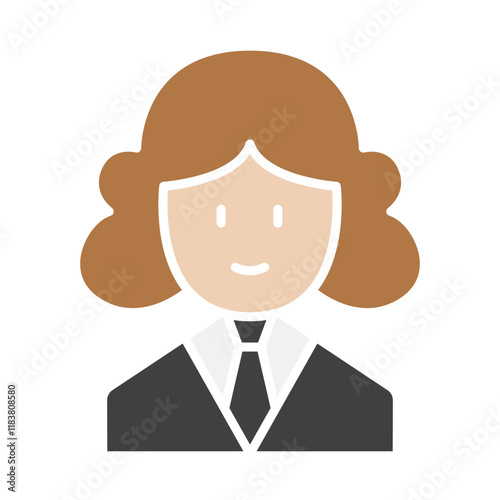 Woman lawyer icon