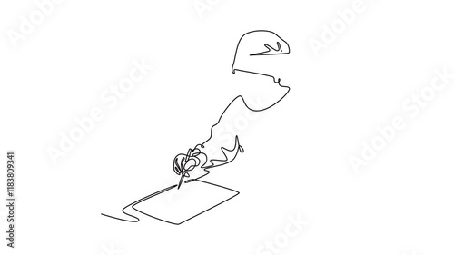 Wallpaper Mural Medical professional Concept. Single line draw design. Full length animation illustration. High quality 4k footage. Torontodigital.ca