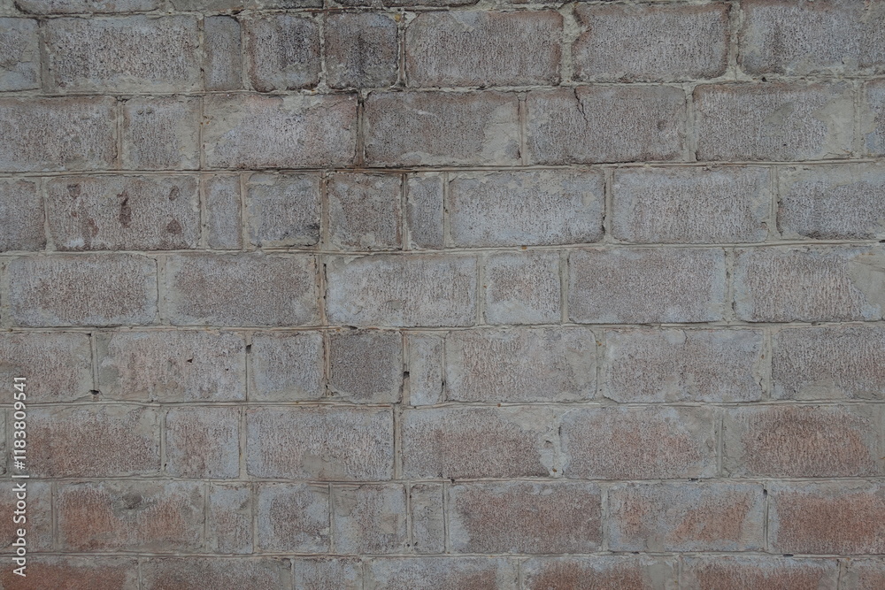 Fototapeta premium Backdrop - whitewashed wall made of concrete masonry units
