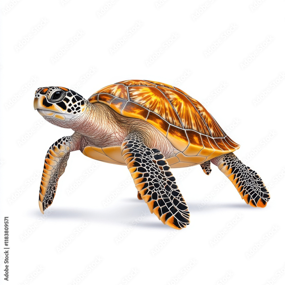 Obraz premium Majestic Sea Turtle: A Glimpse of Grace and Freedom