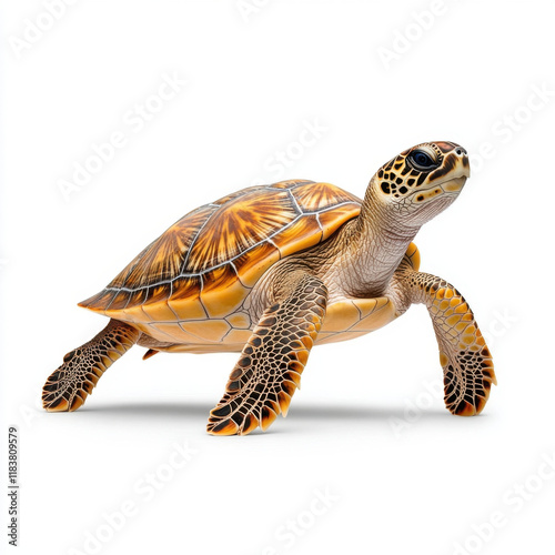 Majestic Sea Turtle: A 3D Render of Ocean Grace