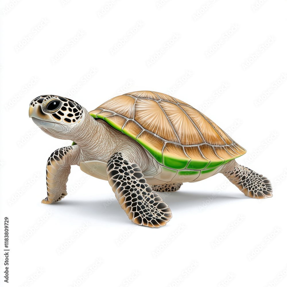 Obraz premium Ocean's Gentle Giant: A Sea Turtle's Graceful Pose