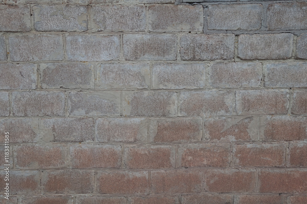Rough surface of whitewashed wall made of concrete masonry units Rough surface of whitewashed wall made of concrete masonry units