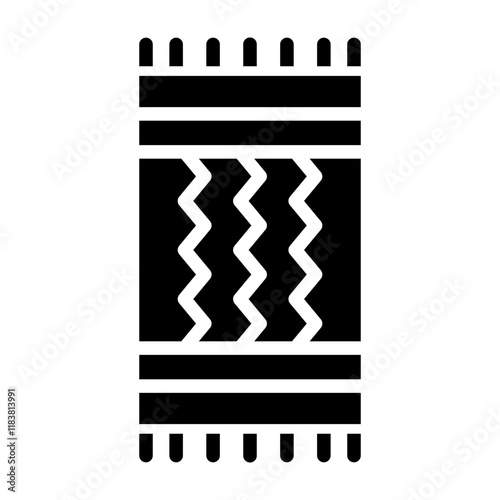 Beach Towel Glyph Icon Design