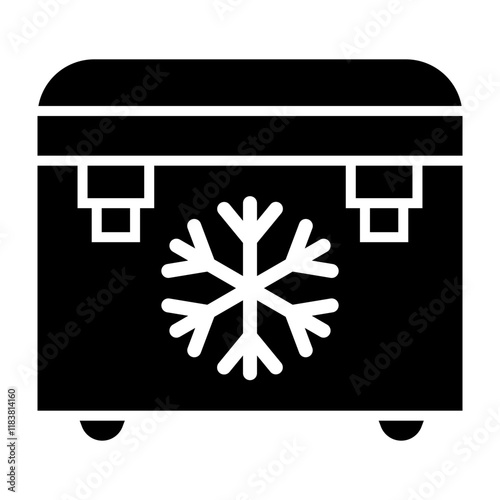 Ice Box Glyph Icon Design