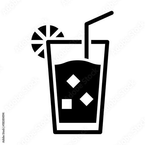 Lemonade Glyph Icon Design