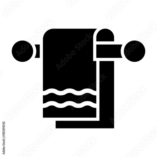 Towel Glyph Icon Design