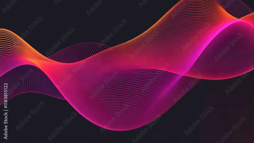 Colorful abstract wave pattern showcasing fluid motion and vibrant hues in a digital design