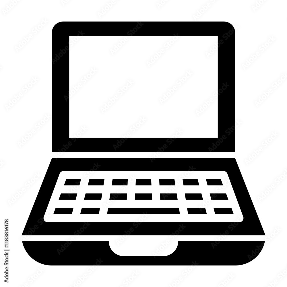 Laptop Glyph Icon Design Laptop Glyph Icon Design