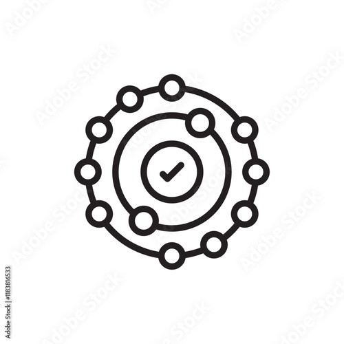 Antioxidant icon Flat vector set outline