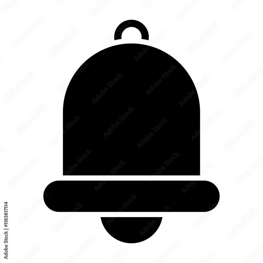 Notification Bell Glyph Icon Design Notification Bell Glyph Icon Design