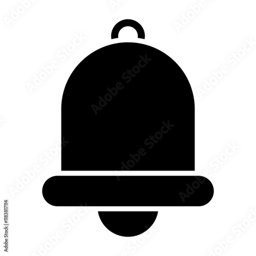 Notification Bell Glyph Icon Design