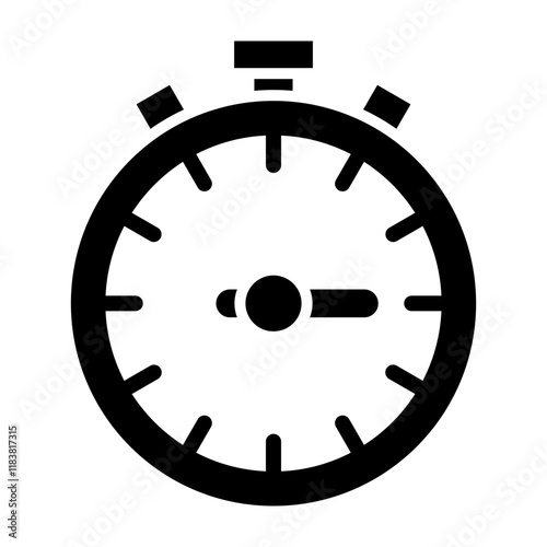 Timer Glyph Icon Design