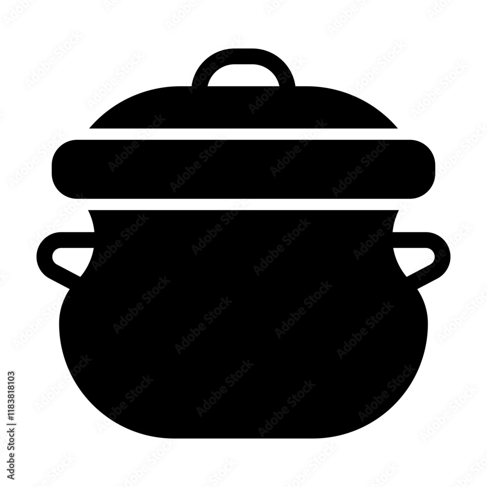 Obraz premium Pot Glyph Icon Design