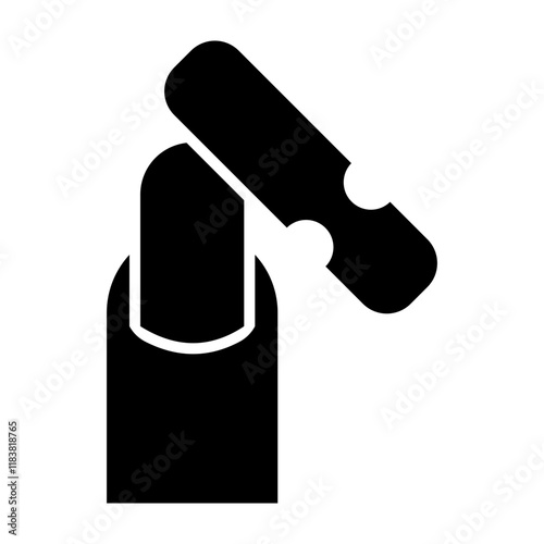 Nail File Glyph Icon Design
