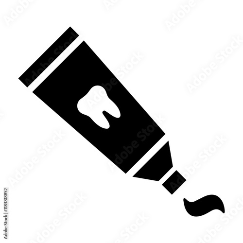 Toothpaste Glyph Icon Design