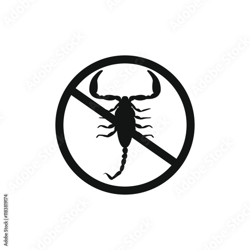 Insect scorpion vector icon.Black vector icon isolated on white background insect scorpion. anti scorpion icon.