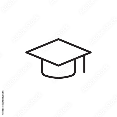 Education icon Flat vector set outline