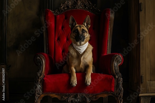 Dog in Chair photo