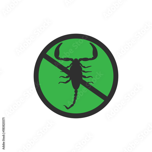 Insect scorpion vector icon.Black vector icon isolated on white background insect scorpion. anti scorpion icon.