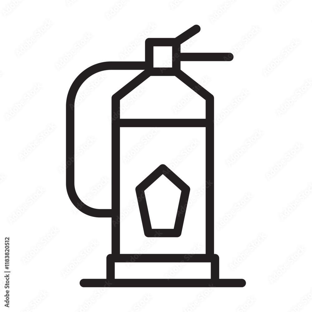 Fototapeta premium Fire extinguisher icon Flat vector set outline