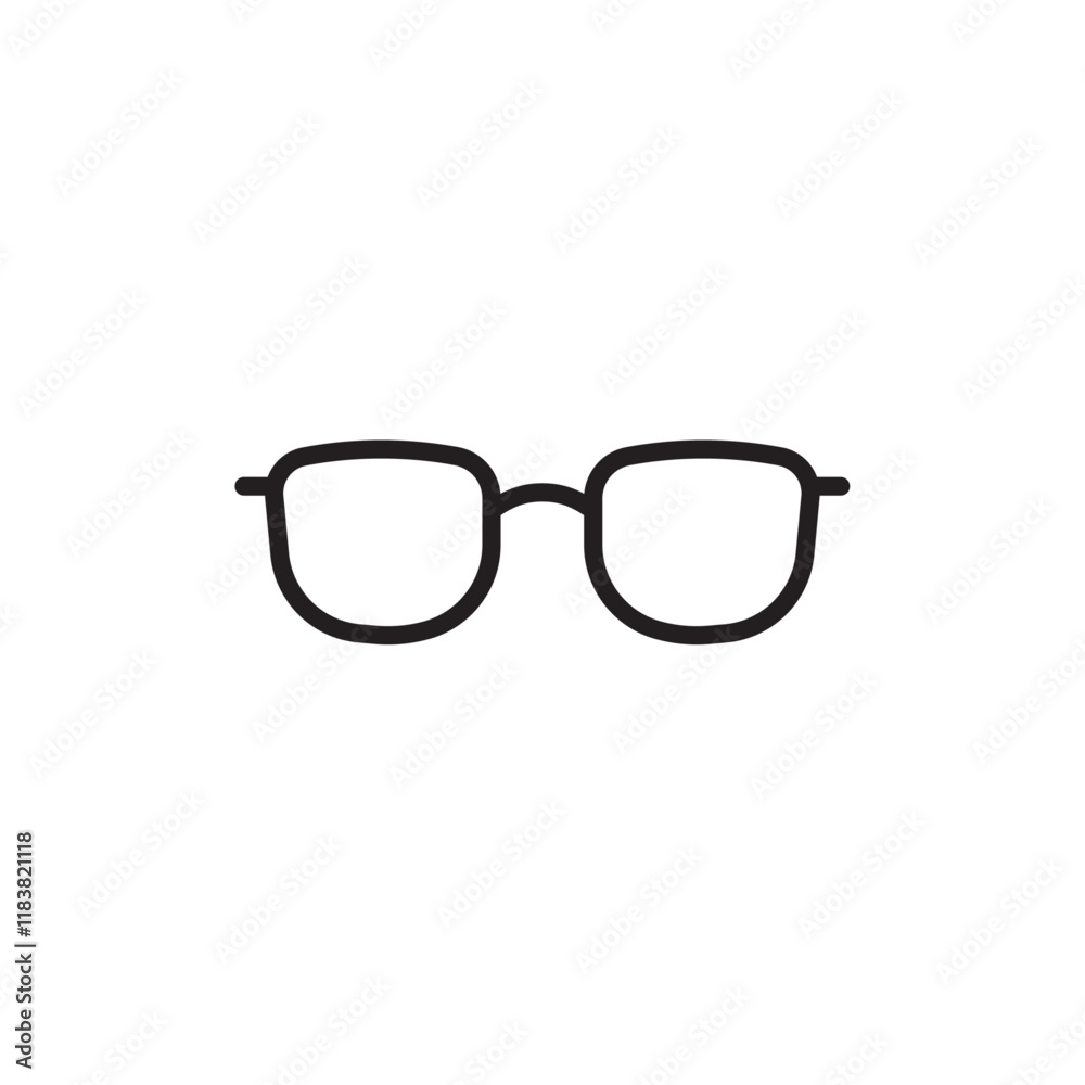 Glasses icon Flat vector set outline Glasses icon Flat vector set outline