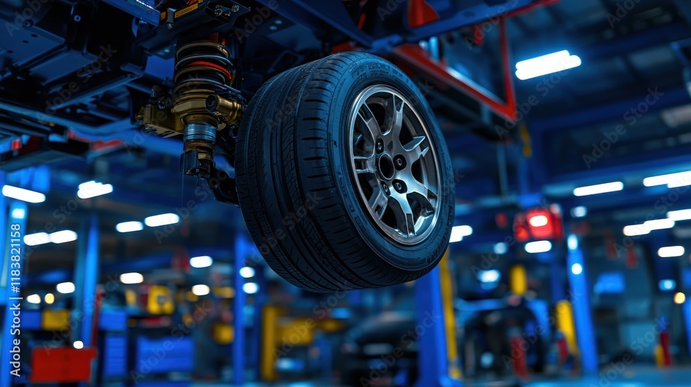 custom made wallpaper toronto digitalCar Wheel Repair in Modern Garage