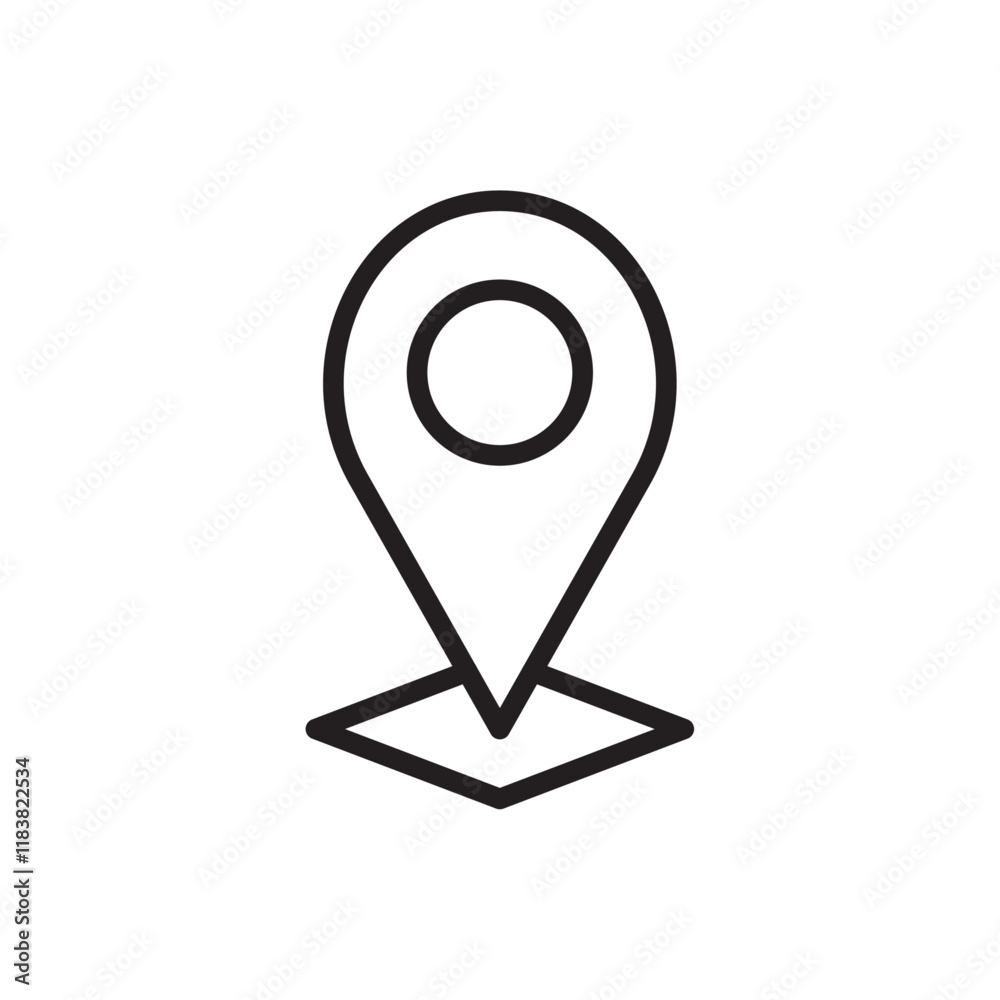 Map marker icon Flat vector set outline Map marker icon Flat vector set outline